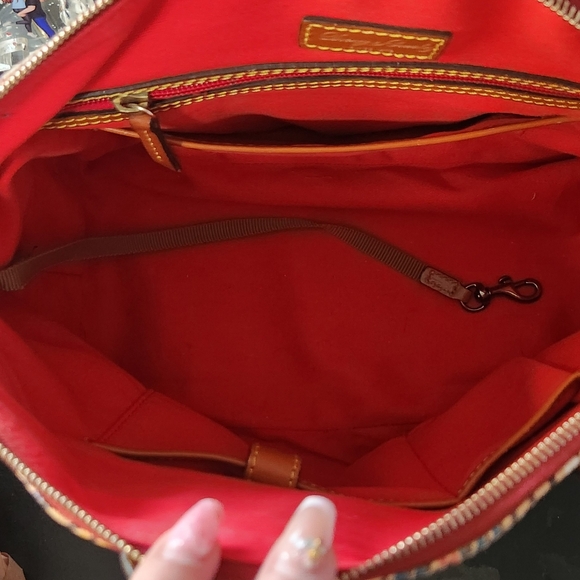 EUC Dooney & Bourke Plaid Designer Tote Bag - Brown and Tan - Picture 6 of 9